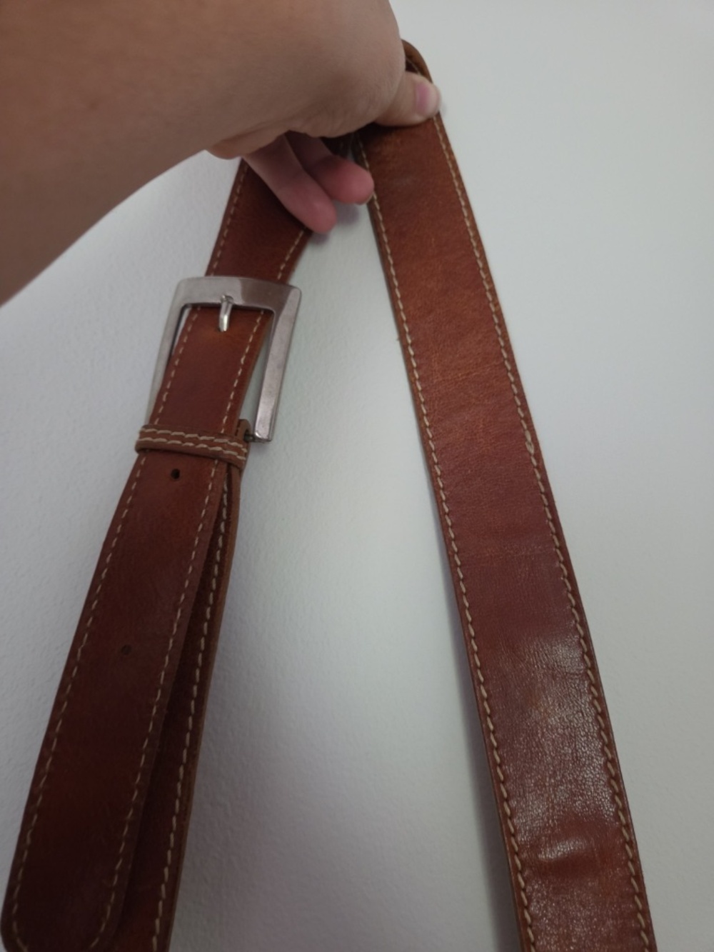 Genuine Alessia Italian Leather Brown Saddle Messenger Bag - Picture 4 of 15